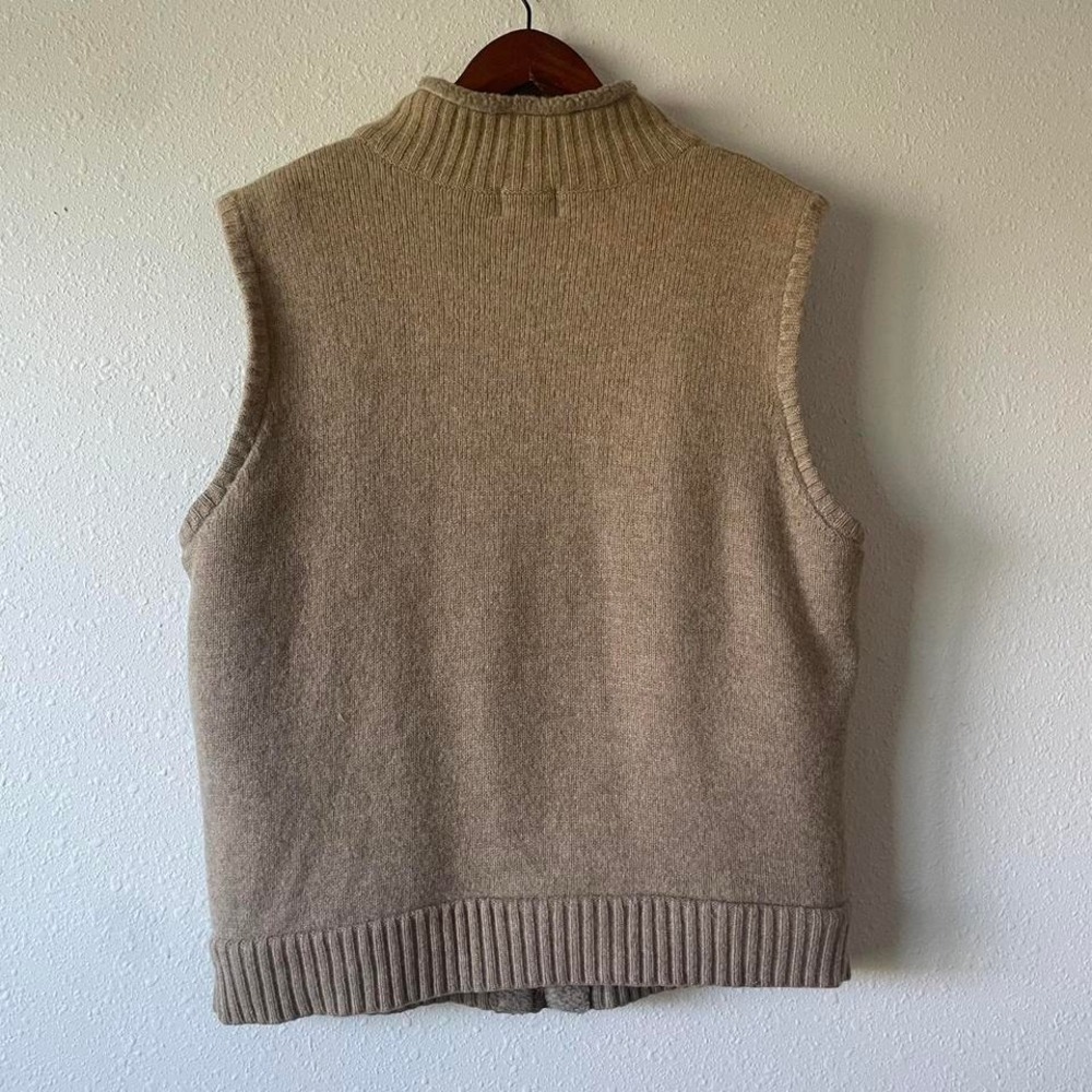 Vintage LL Bean Lambswool Country Club Zipper Vest - Picture 2 of 3